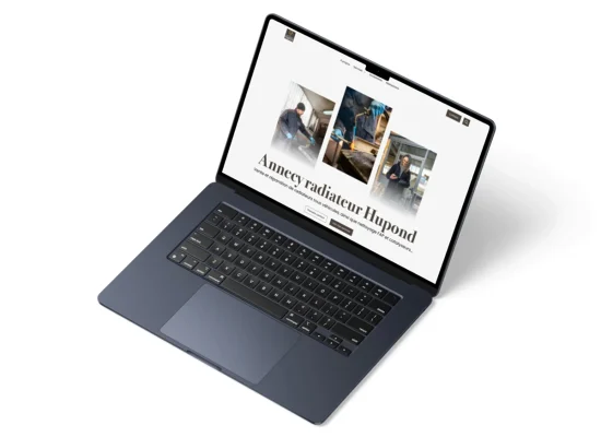 site vitrine sur ordinateur portable